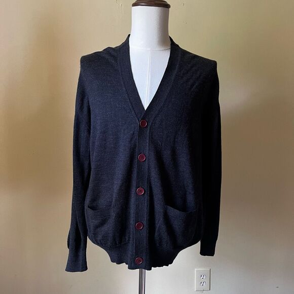 Beymen Business Wool Blend Cardigan Gray Button Front Oversized Unisex Medium - Picture 1 of 8